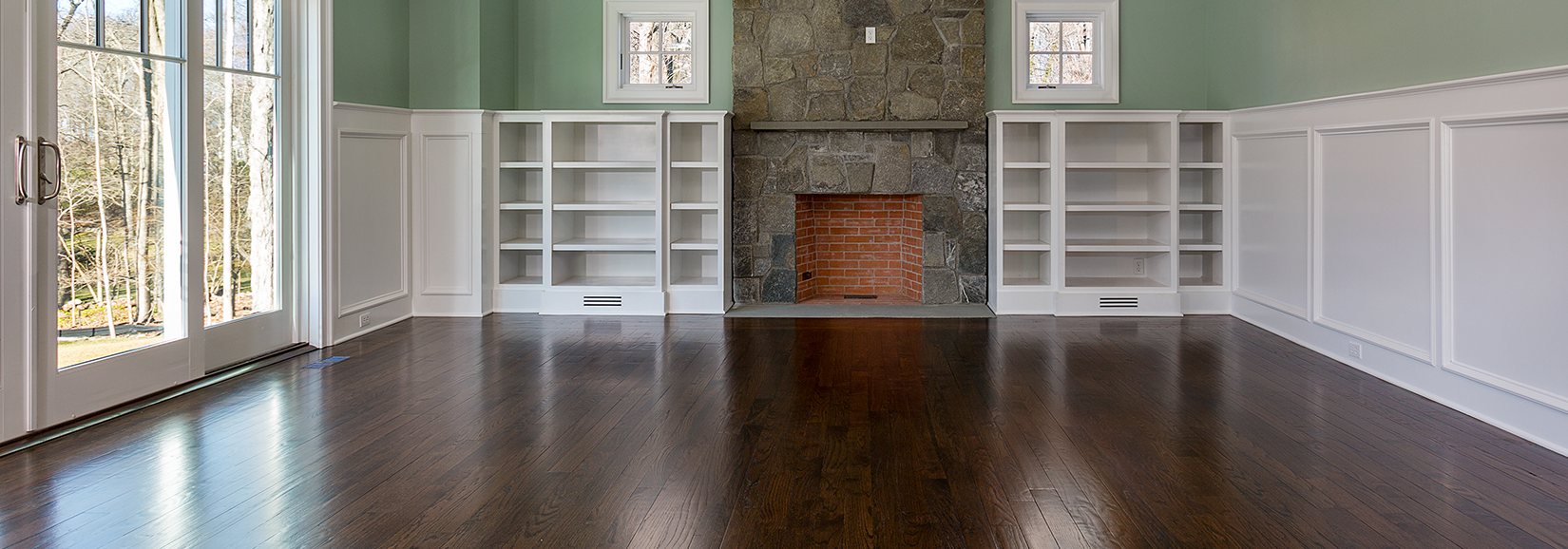 living room dark hardwood